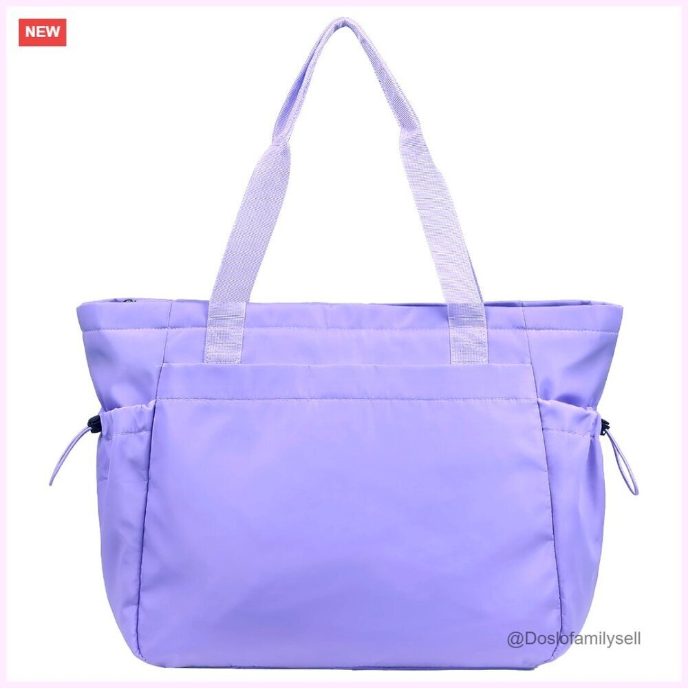 Large Lightweight Tote Bag with Zipper Compartments for Work Travel Gym